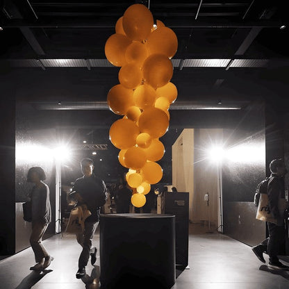 Tiered Handblown Glass Orb Cascade Chandelier