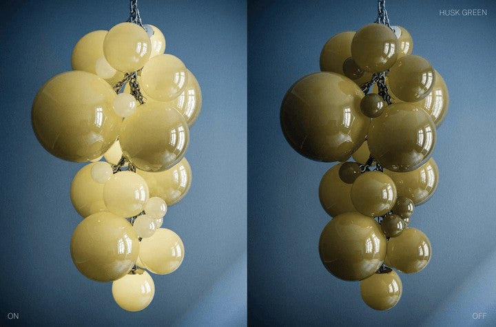 Tiered Handblown Glass Orb Cascade Chandelier