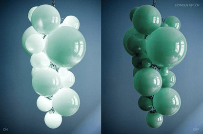 Tiered Handblown Glass Orb Cascade Chandelier