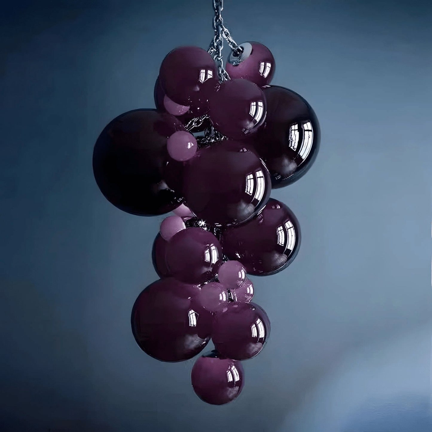 Tiered Handblown Glass Orb Cascade Chandelier