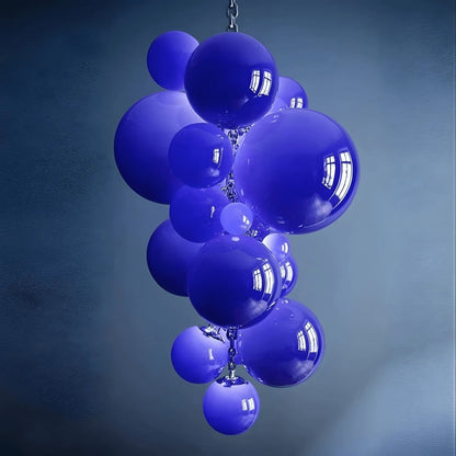 Tiered Handblown Glass Orb Cascade Chandelier