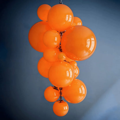 Tiered Handblown Glass Orb Cascade Chandelier