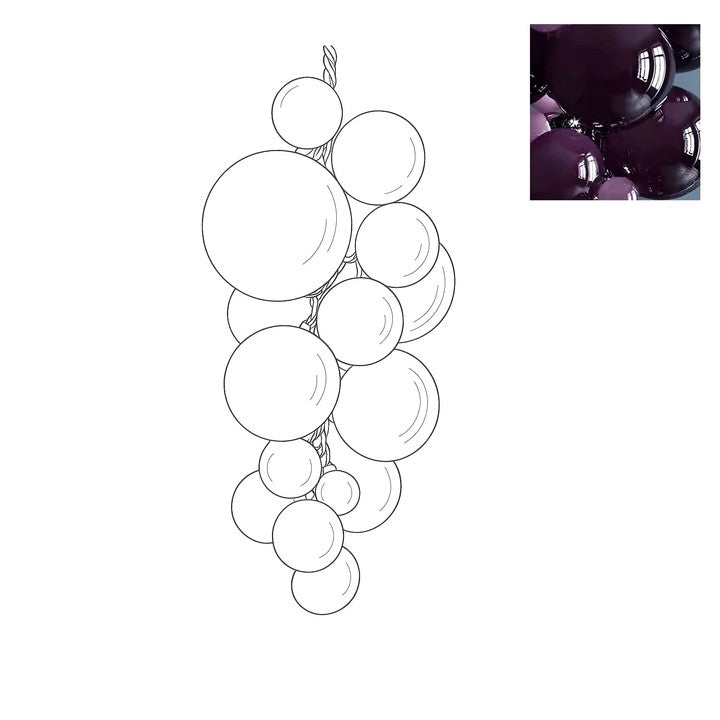 Tiered Handblown Glass Orb Cascade Chandelier