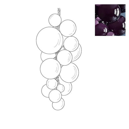 Tiered Handblown Glass Orb Cascade Chandelier
