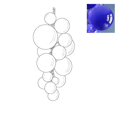 Tiered Handblown Glass Orb Cascade Chandelier