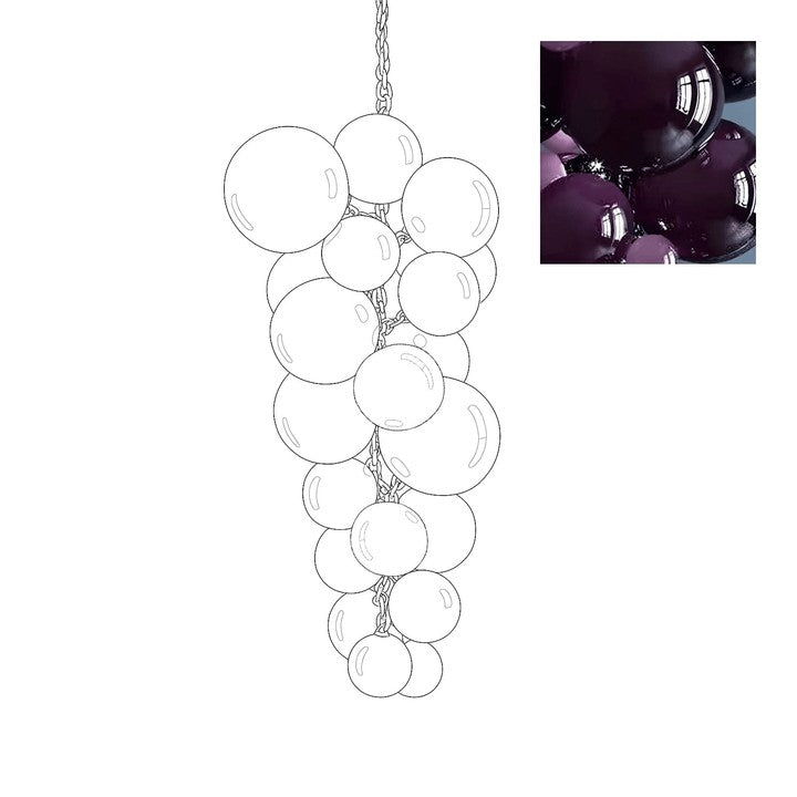 Tiered Handblown Glass Orb Cascade Chandelier