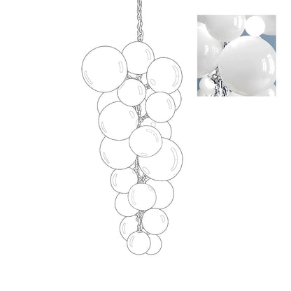 Tiered Handblown Glass Orb Cascade Chandelier