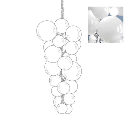 Tiered Handblown Glass Orb Cascade Chandelier
