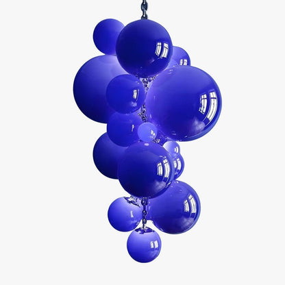 Tiered Handblown Glass Orb Cascade Chandelier