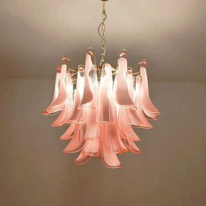Tiered Handblown Murano Glass Chandelier – Mid-Century Inspired Ceiling Light