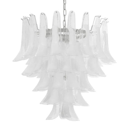 Tiered Handblown Murano Glass Chandelier – Mid-Century Inspired Ceiling Light