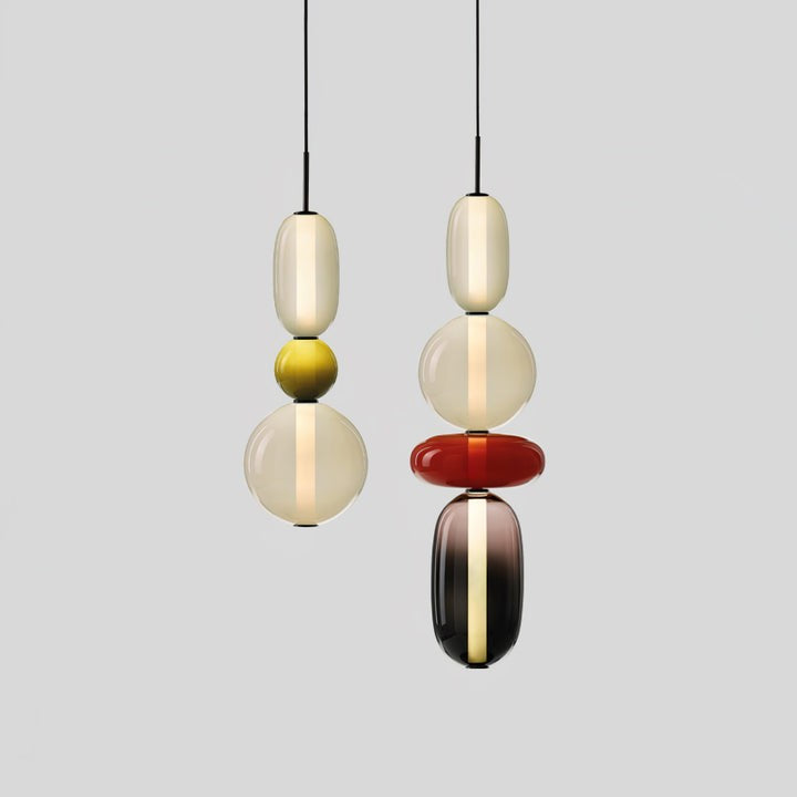 Tinted Glass Cluster Pendant Light