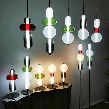 Tinted Glass Cluster Pendant Light