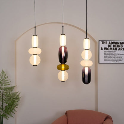 Tinted Glass Cluster Pendant Light
