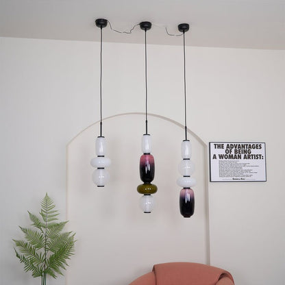 Tinted Glass Cluster Pendant Light