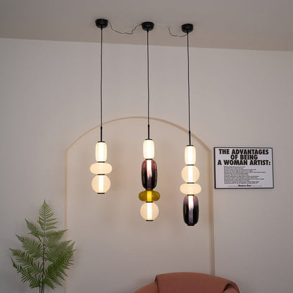 Tinted Glass Cluster Pendant Light