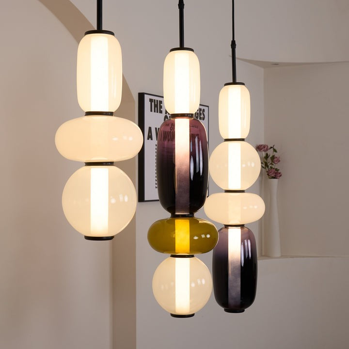Tinted Glass Cluster Pendant Light