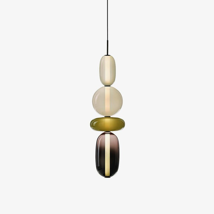 Tinted Glass Cluster Pendant Light