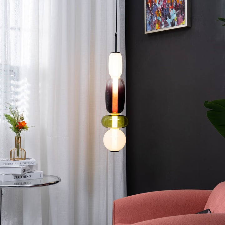 Tinted Glass Cluster Pendant Light