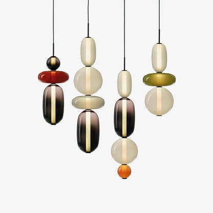 Tinted Glass Cluster Pendant Light