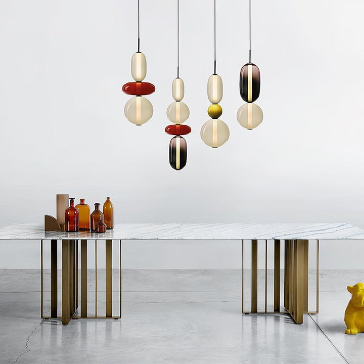 Tinted Glass Cluster Pendant Light