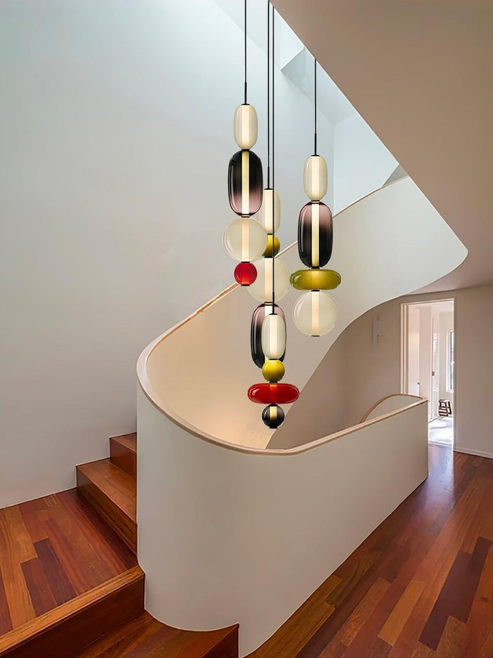 Tinted Glass Cluster Pendant Light