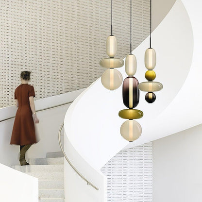 Tinted Glass Cluster Pendant Light