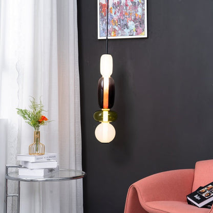 Tinted Glass Cluster Pendant Light