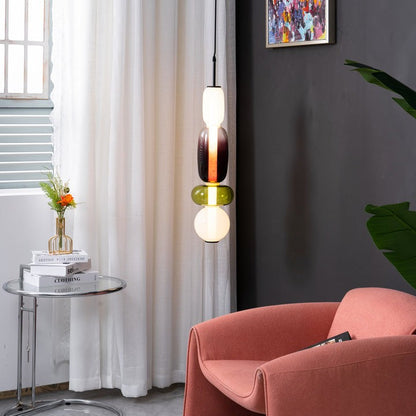 Tinted Glass Cluster Pendant Light