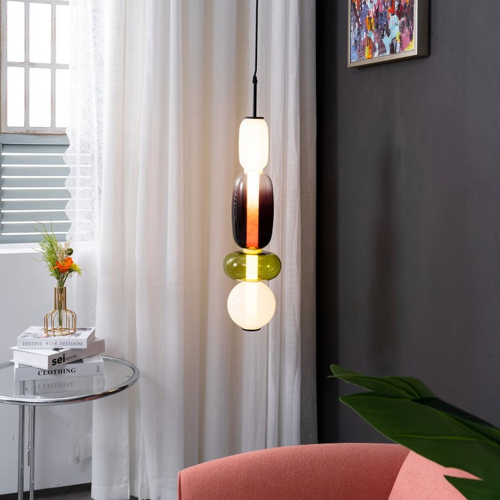 Tinted Glass Cluster Pendant Light