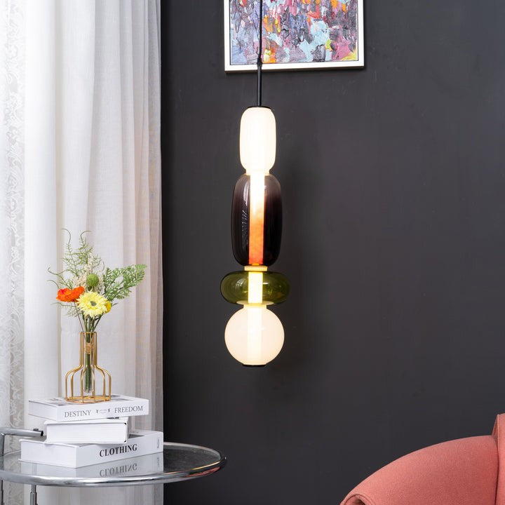 Tinted Glass Cluster Pendant Light