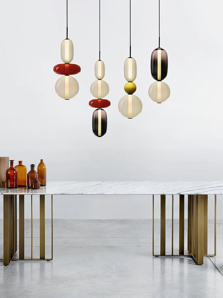 Tinted Glass Cluster Pendant Light