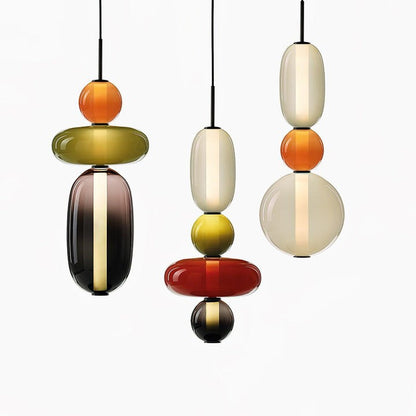 Tinted Glass Cluster Pendant Light