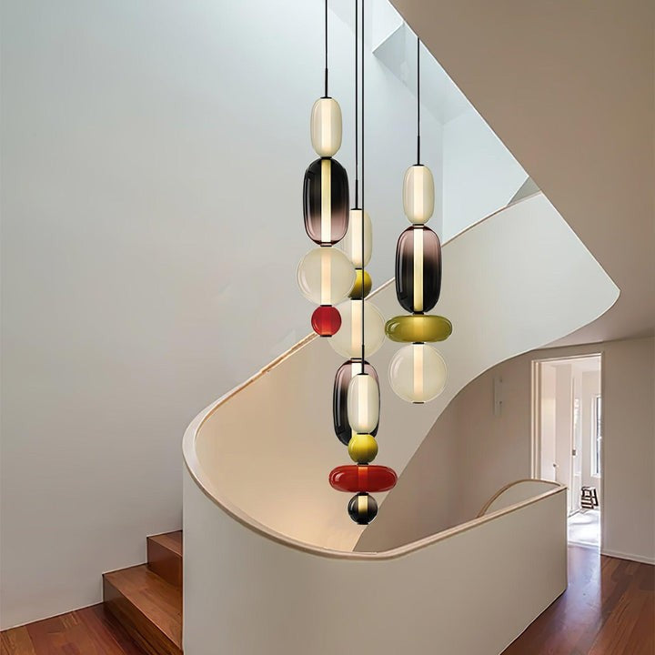 Tinted Glass Cluster Pendant Light
