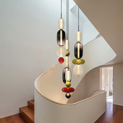 Tinted Glass Cluster Pendant Light