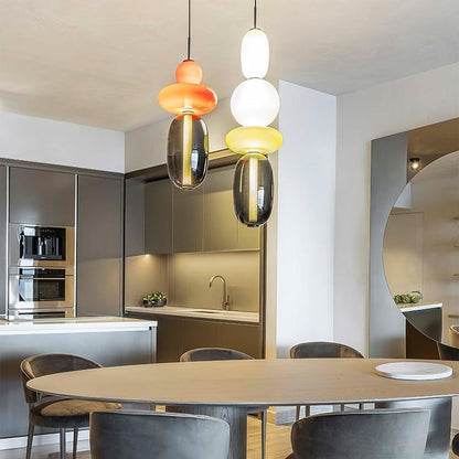 Tinted Glass Cluster Pendant Light