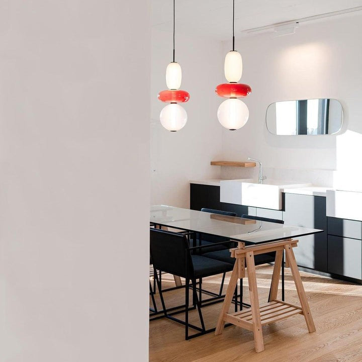 Tinted Glass Cluster Pendant Light