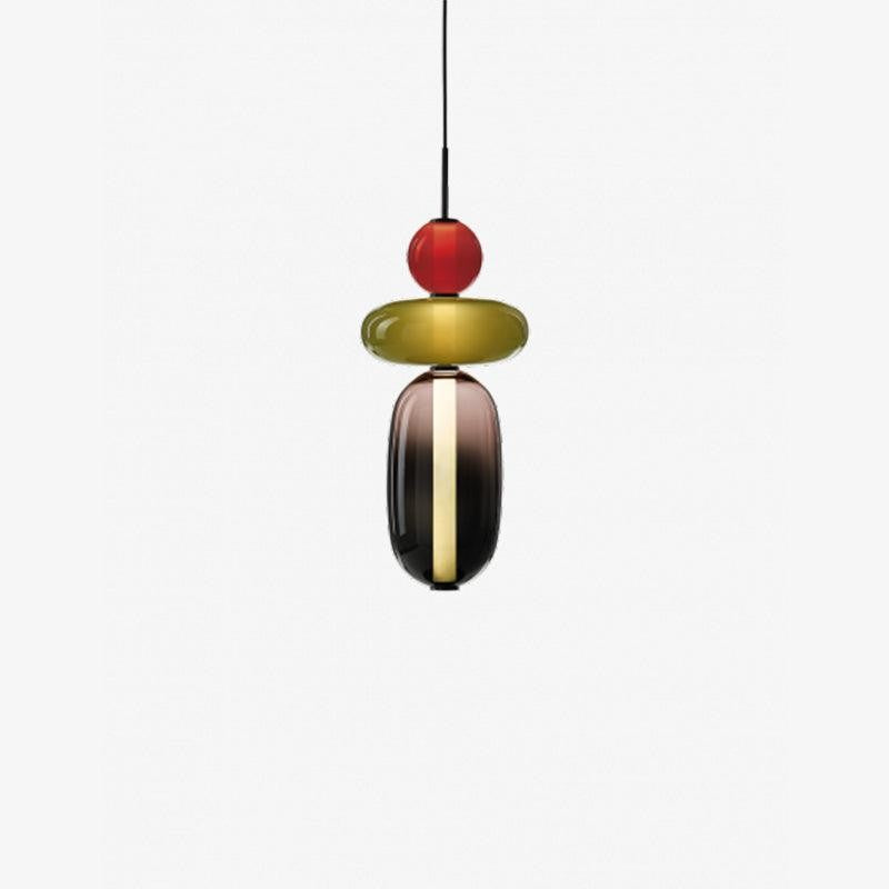 Tinted Glass Cluster Pendant Light