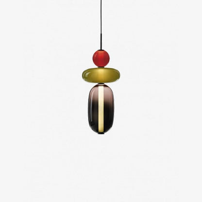 Tinted Glass Cluster Pendant Light