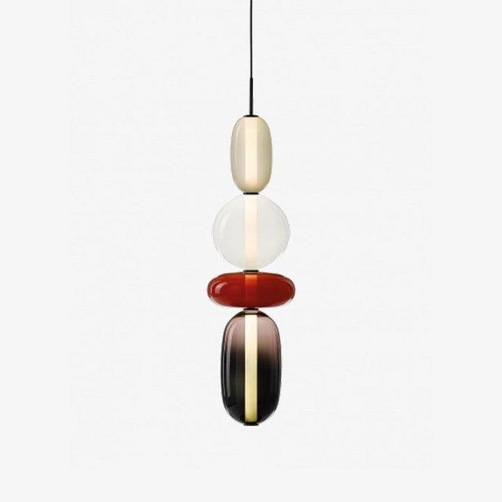 Tinted Glass Cluster Pendant Light