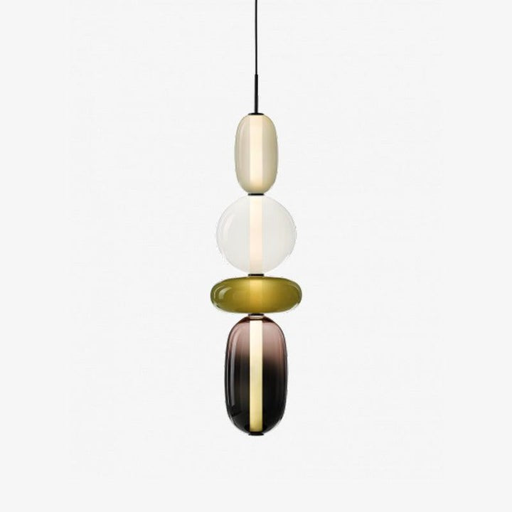 Tinted Glass Cluster Pendant Light