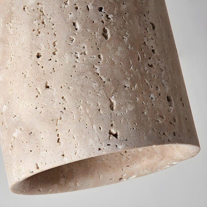 Travertine Cylinder Ceiling Light Fixture