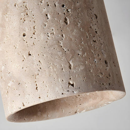 Travertine Cylinder Ceiling Light Fixture