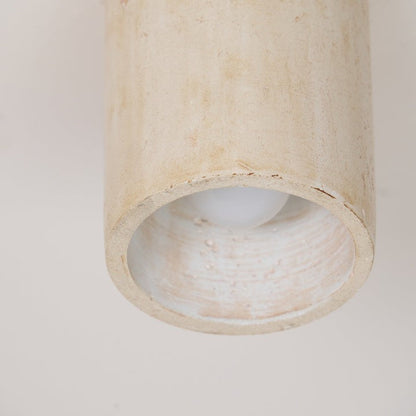 Travertine Cylinder Ceiling Light Fixture