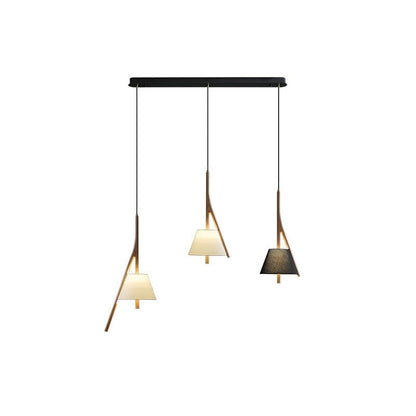 Triangular Wooden Pendant Ceiling Light