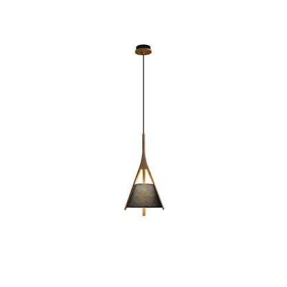 Triangular Wooden Pendant Ceiling Light
