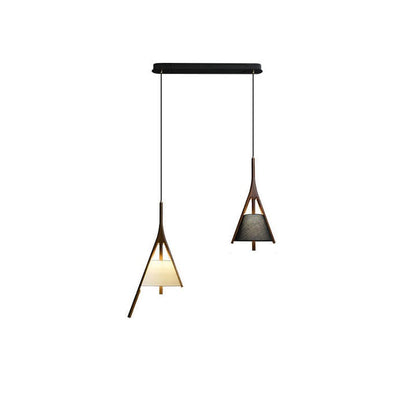 Triangular Wooden Pendant Ceiling Light