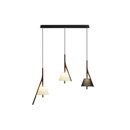 Triangular Wooden Pendant Ceiling Light