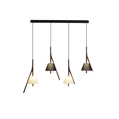 Triangular Wooden Pendant Ceiling Light