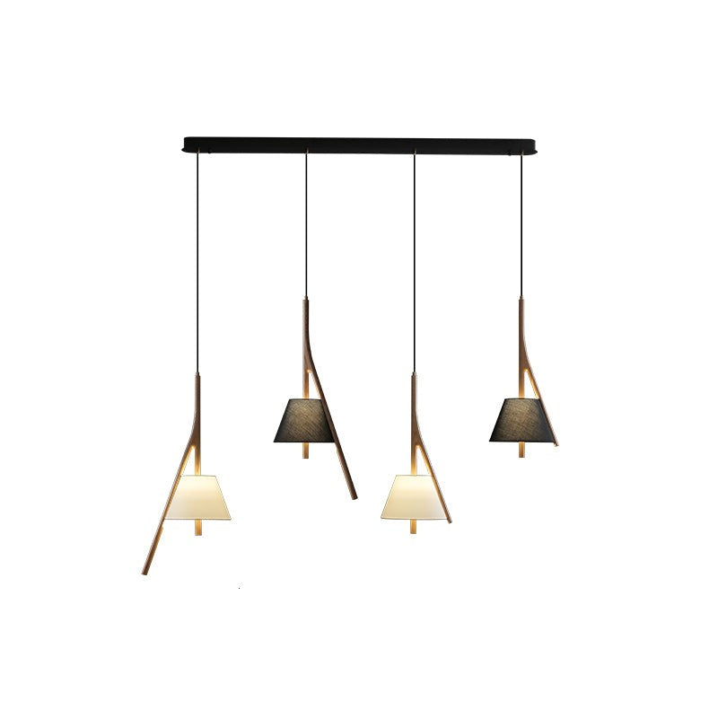Triangular Wooden Pendant Ceiling Light